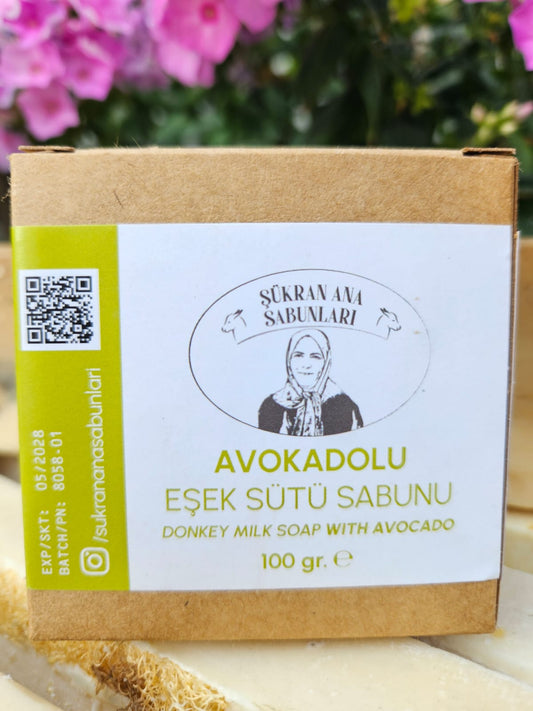 Avokadolu Eşek Sütü Sabunu – El Yapımı Doğal Sabun (100 gr)
